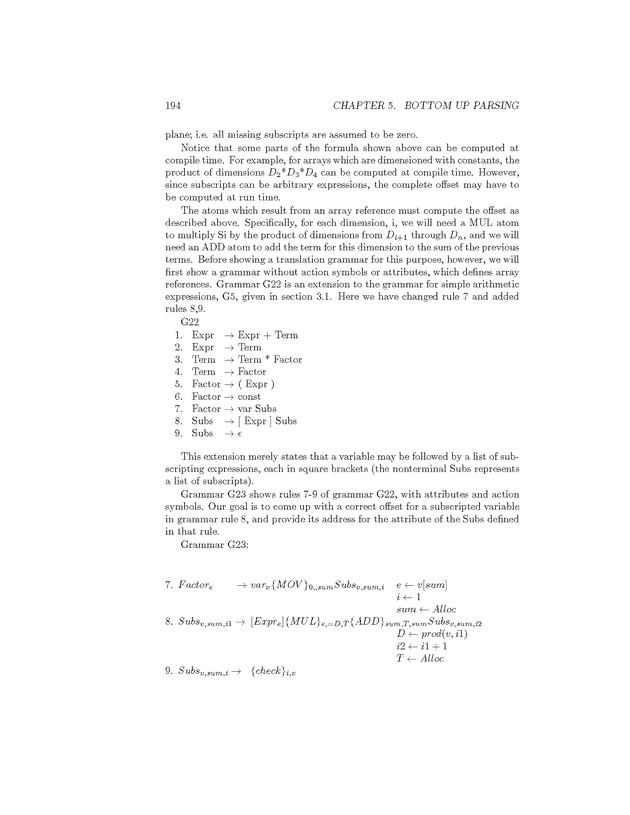 Compiler Design: Theory, Tools, and Examples - Page 194